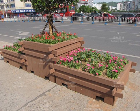 塑木道路花箱